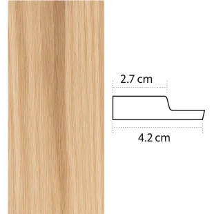 Baguette de finition gauche Panelio Daru Chêne clair 12*42*2700 mm