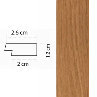 Baguette de finition droite Panelio Daru Teck 12*26*2700 mm