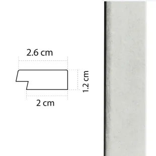 Baguette de finition droite Panelio Duval Silver argent 12*26*2700 mm