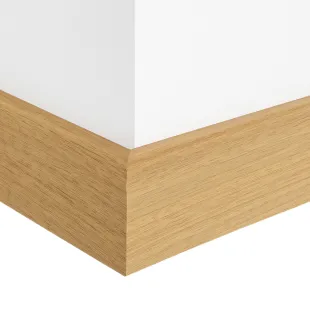 Plinthe Iroko massif brut un bord arrondi 15*90*900 mm et +