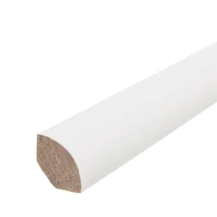 Quart de rond MDF blanc 14*14*2400 mm