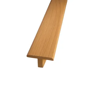 Seuil en T de même niveau Teck Indonésien massif brut pré-poncé 12*35*1100 mm