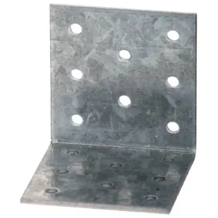 Équerre simple perforée ép 2.5 80*80*80 ES11/80