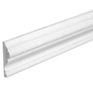 Cimaise moulurée Opéra en pin massif Merkusii enduit Gesso 18*62*2200 mm