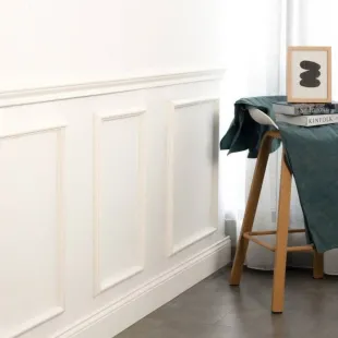 Kit de soubassement en pin massif Merkusii enduit Gesso 600*600 mm boîte de 4 u