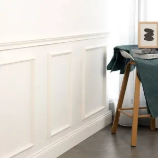 Kit de soubassement en pin massif Merkusii enduit Gesso 400*600 mm boîte de 4 u