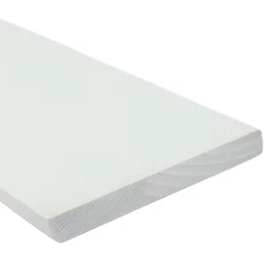 Plinthe carré Opéra en pin massif Merkusii enduit Gesso 12*80*2200 mm
