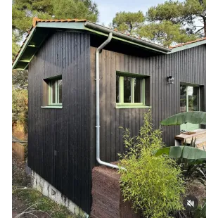 Bardage clin couvre-joint Épicéa CL3 27*172 saturé 4.15 Mètres Fusain