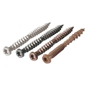 Vis inox teinté composite 5*50 sachet de 50u Gris clair