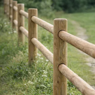 Piquet ranch Pin vert CL4 diamètre 140 2 trous 1.50m