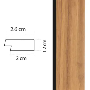 Baguette de finition droite Panelio Hugo Teck 21*32*2700 mm
