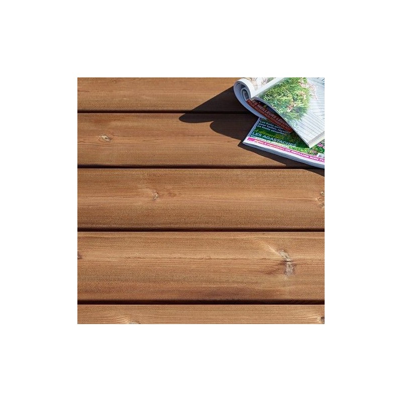 TERRASSE PIN BRUN US 27*145 2 FACES LISSES TRAITE CL4