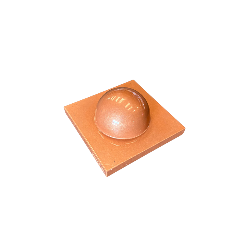 CHAPEAU POTEAU ALU LAQUE BRONZE BOULE 90*90