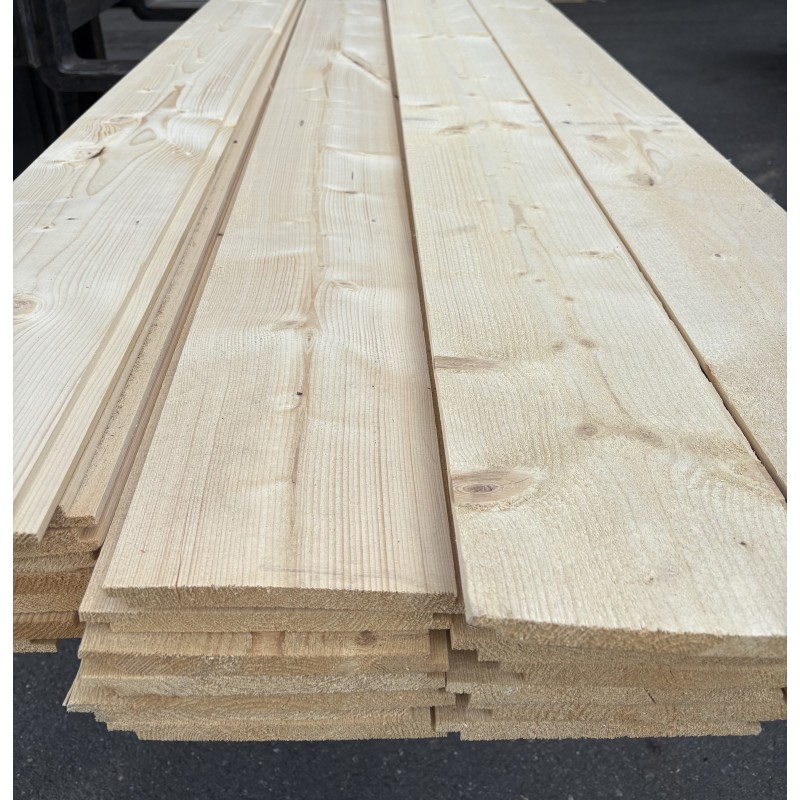 VOLIGE SAPIN MI BOIS CL2 1FACE BRUTE 16*185