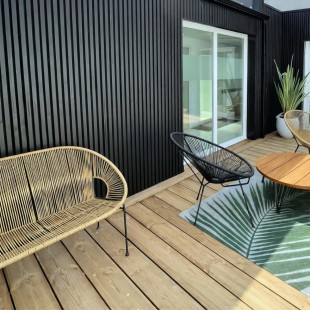 Terrasse Pin vert 27*145 2 faces lisses traité CL4