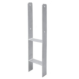 Platine pied de poteau en H galvanisé à sceller 90 L590