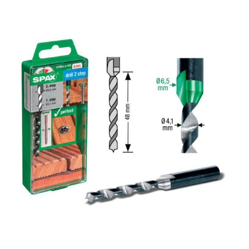 Foret étagé drill 2 step