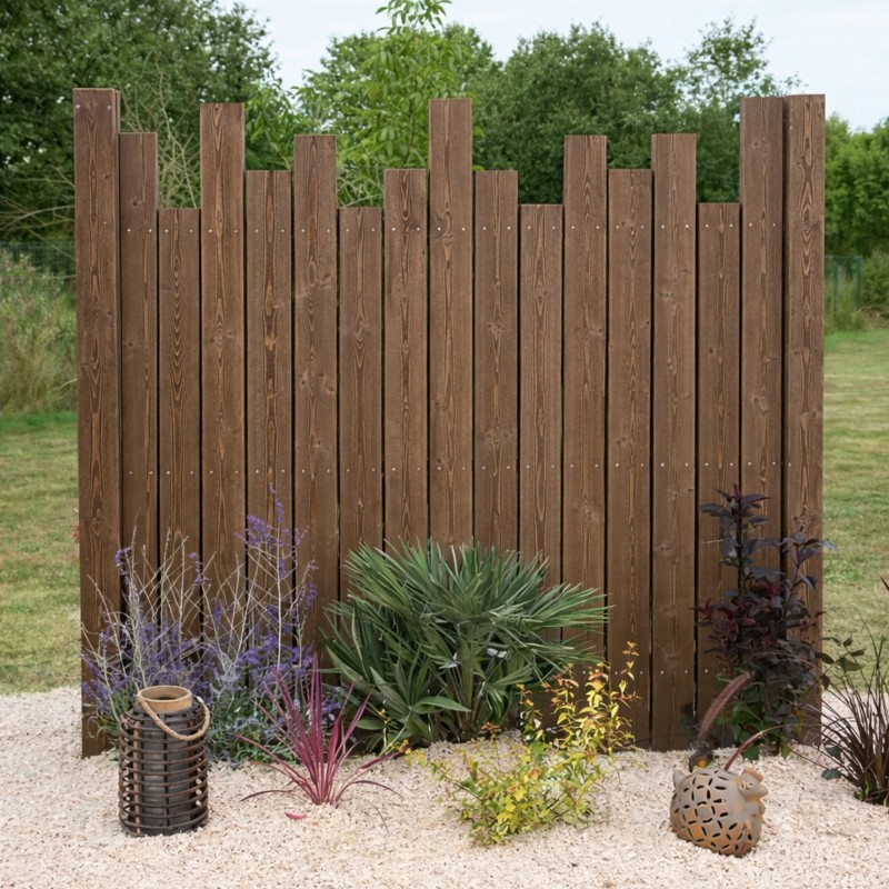 Panneau Suzerain vertical déstructuré 1 face CL3.1 brun 180*180