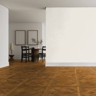 Parquet dalle contrecollé Versailles Chêne brossé verni fumé 4ch 20/4*800*800 mm