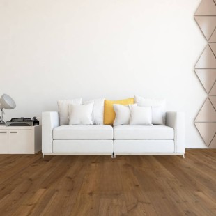 Parquet contrecollé Borde huilé fumé vieilli raboté main 14/3*190*680-1900 mm