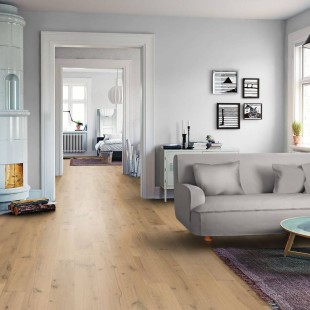 Parquet contrecollé Longère huilé bois brut vieilli bosselé 14/3*190*680-1900 mm