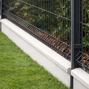 Plaque de soubassement gris béton 1/2 chaperon