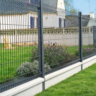 Plaque de soubassement gris béton 1/2 chaperon