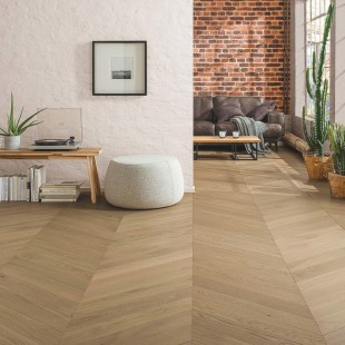 Minéral verni Parquet contrecollé point de Hongrie R+L 4ch HDF