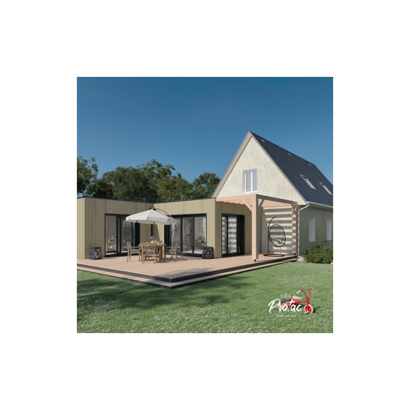 Bardage claire voie quadri Épicéa CL3 40*40 droit