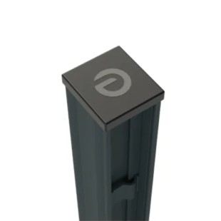 Chapeau de poteau alu synthétique noir 63*57