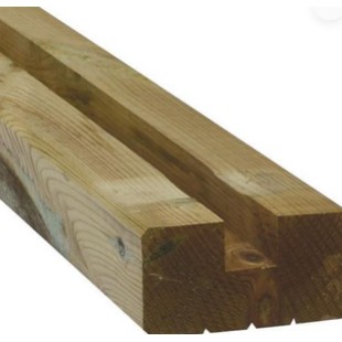 Demi poteau Pin CL4 vert 45*90 rainuré 29 mm 2.40 m