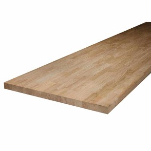 Plan de travail Chêne massif lamellé collé abouté profil 2 arrondis