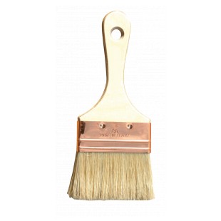 Pinceau soie beige 80 mm application vitrificateur aqua polyuréthane