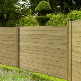 Lame de clôture droite emboîtable Pin CL4 vert 27*135 1.78m