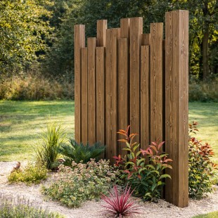 Panneau Cérannais déstructuré double faces CL3.1 brun 180*180 cm