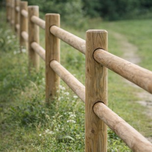 Piquet ranch Pin vert CL4 diamètre 140 2 trous 1.50m