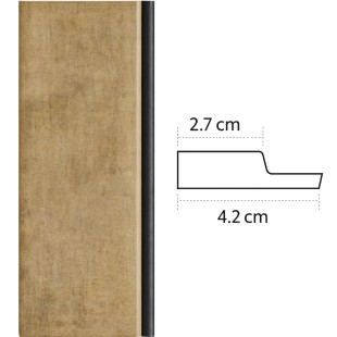Baguette de finition gauche Panelio Balzac feuille d'or 12*42*2700 mm