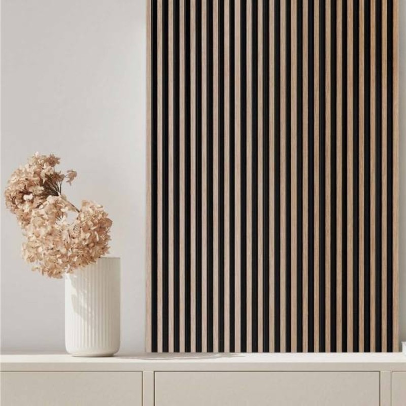 Panneau mural effet tasseau Panelio Duval Chêne clair 12*122*2700 mm