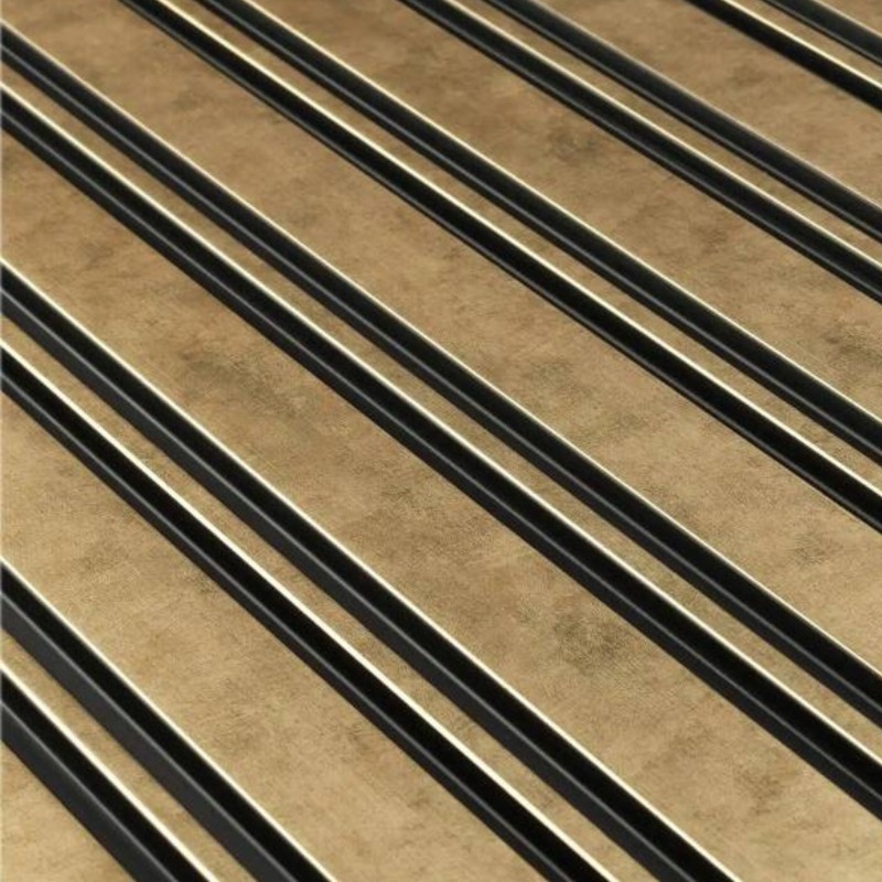 Panneau mural effet tasseau Panelio Balzac feuille d'or12*122*2700 mm