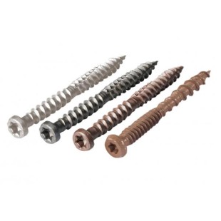 Vis inox teinté composite 5*50 sachet de 50u