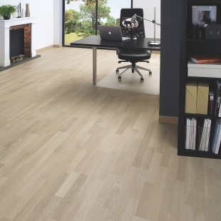 Bois flotté verni Parquet contrecollé double frise Chêne clic HDF