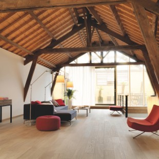 Bois Flotté vernis Parquet contrecollé Chêne R+L 4ch CP