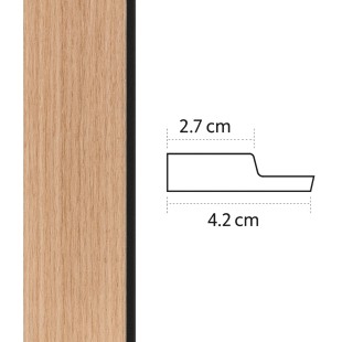 Baguette de finition gauche Panelio Balzac Chêne Somona 12*42*2700 mm