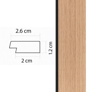 Baguette de finition droite Panelio Balzac Chêne Somona 12*26*2700 mm