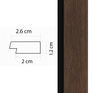 Baguette de finition droite Panelio Balzac Noyer 12*26*2700 mm