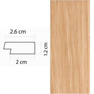 Baguette de finition droite Panelio Daru Chêne clair 12*26*2700 mm
