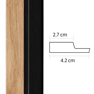 Baguette de finition gauche Panelio Duval Chêne clair 12*42*2700 mm