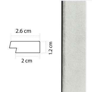 Baguette de finition droite Panelio Duval Silver argent 12*26*2700 mm