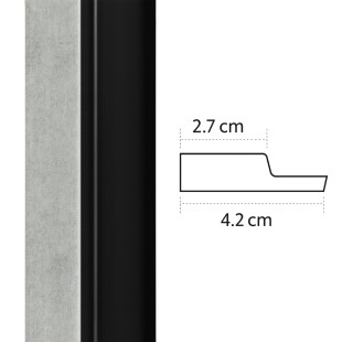 Baguette de finition gauche Panelio Duval Silver argent 12*42*2700 mm