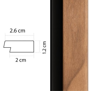 Baguette de finition droite Panelio Duval teck 12*26*2700 mm
